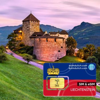 Sim Du Lịch Liechtenstein 15 Ngày Tốc Độ Cao
